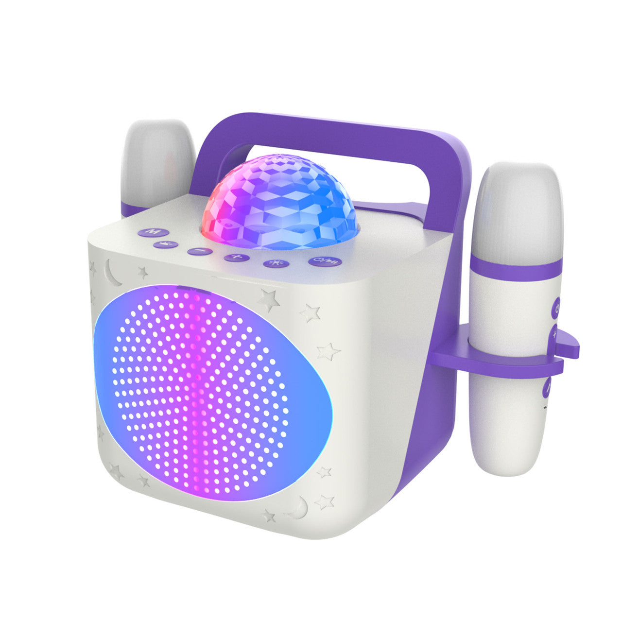 Audio Accessories: Laser Kids Disco Karaoke with Two Mics White