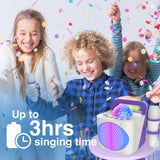 Audio Accessories: Laser Kids Disco Karaoke with Two Mics White