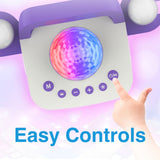 Audio Accessories: Laser Kids Disco Karaoke with Two Mics White