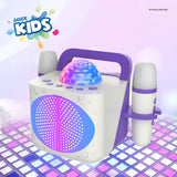 Audio Accessories: Laser Kids Disco Karaoke with Two Mics White