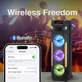 Bluetooth Speakers: Laser RGB Tower Speaker with 40W Sound