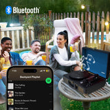 Bluetooth Speakers: Bluetooth Suitcase Turntable with Speaker