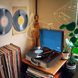 Bluetooth Speakers: Bluetooth Suitcase Turntable with Speaker