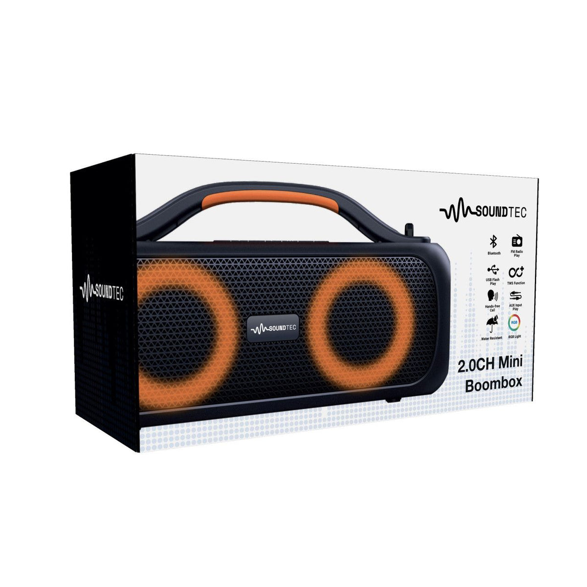 SoundTec Mini Boombox Portable Speaker
