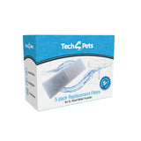 Dog Bowls, Feeders & Waterers: Tech4Pets 5-Pack Water Fountain Replacement Filters