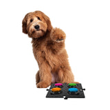 Dog Bowls, Feeders & Waterers: Tech4Pets Black Mat 2-Pack for Talking Buttons & Floor