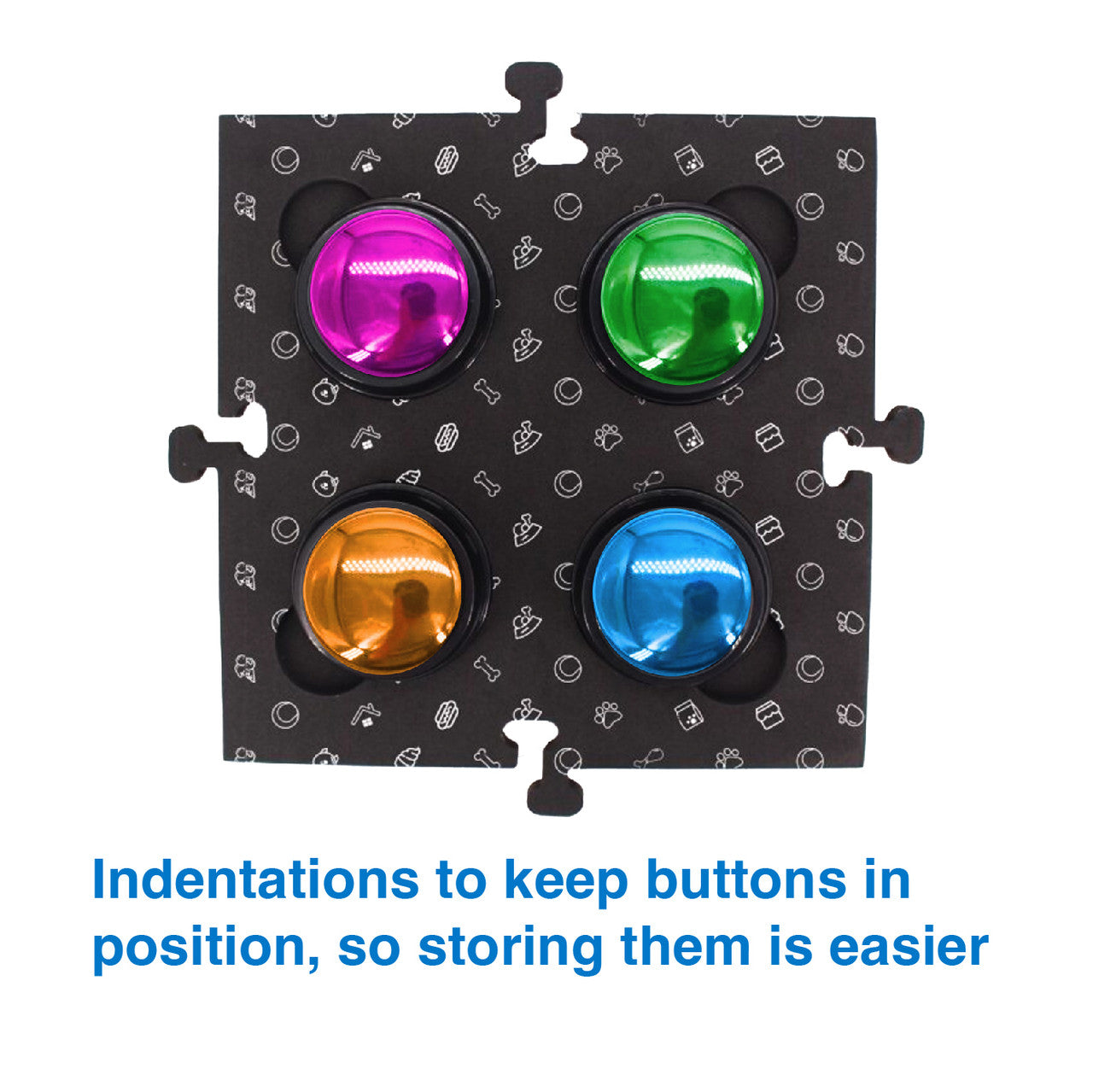 Dog Bowls, Feeders & Waterers: Tech4Pets Black Mat 2-Pack for Talking Buttons & Floor