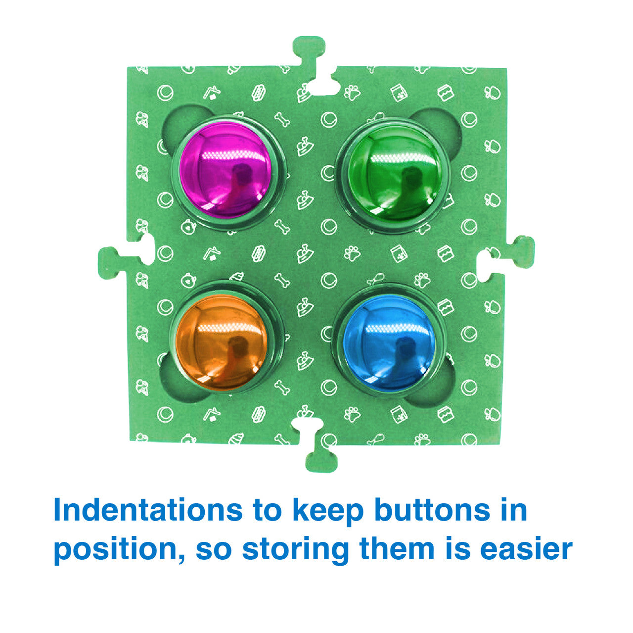 Dog Bowls, Feeders & Waterers: Tech4Pets Green Mat 2-Pack for Talking Buttons & Floor