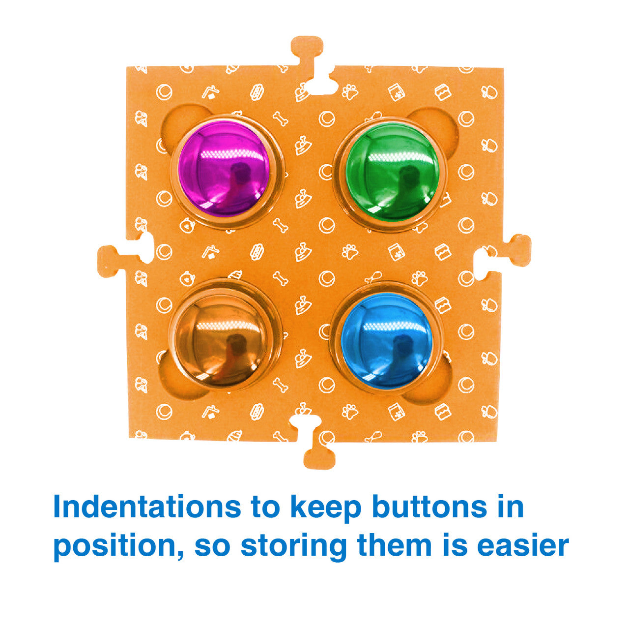 Dog Bowls, Feeders & Waterers: Tech4Pets Orange Mat 2-Pack for Talking Buttons & Floor