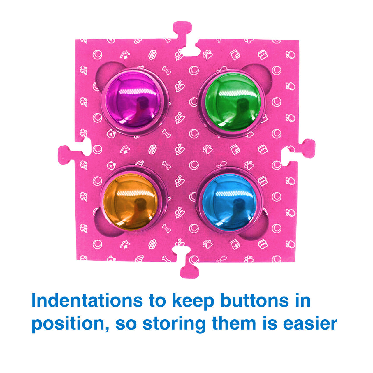 Dog Bowls, Feeders & Waterers: Tech4Pets Pink Mat 2-Pack for Talking Buttons & Floor