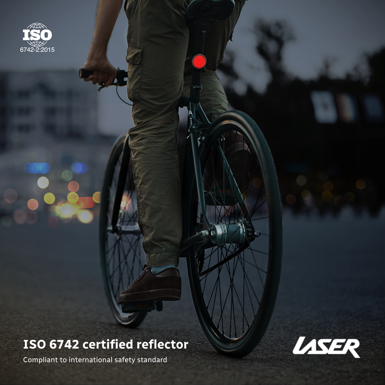 Electric Scooters: Laser Round Red Reflector Smart Tag