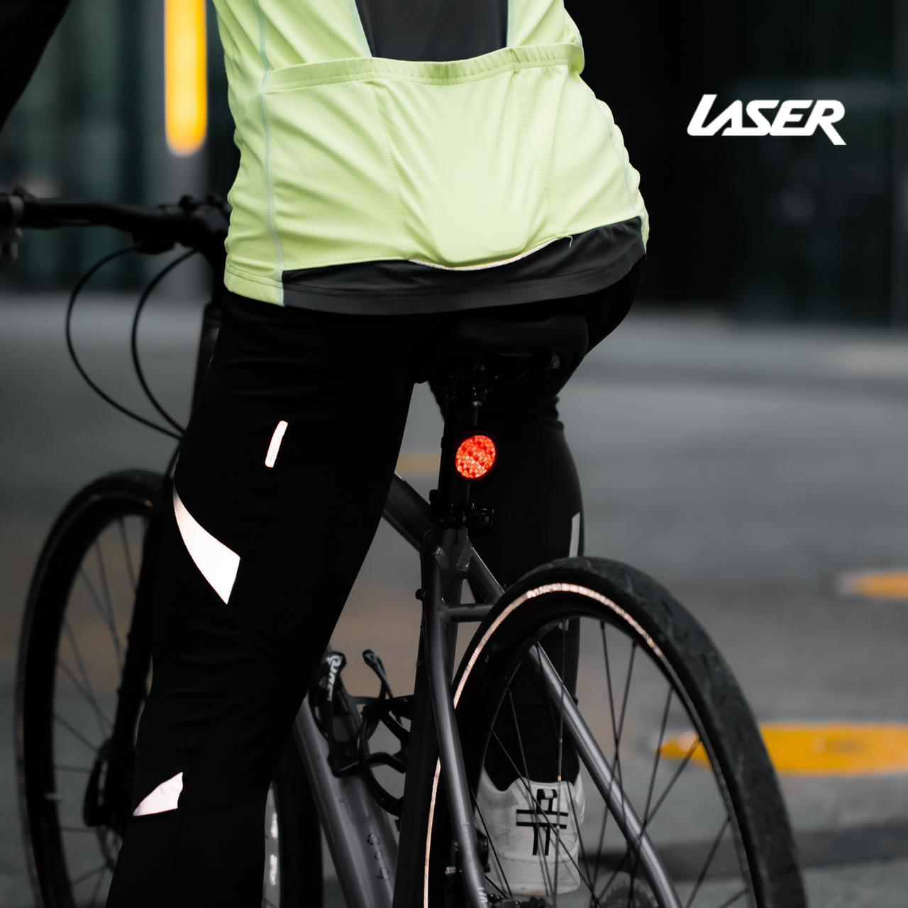 Electric Scooters: Laser Round Red Reflector Smart Tag