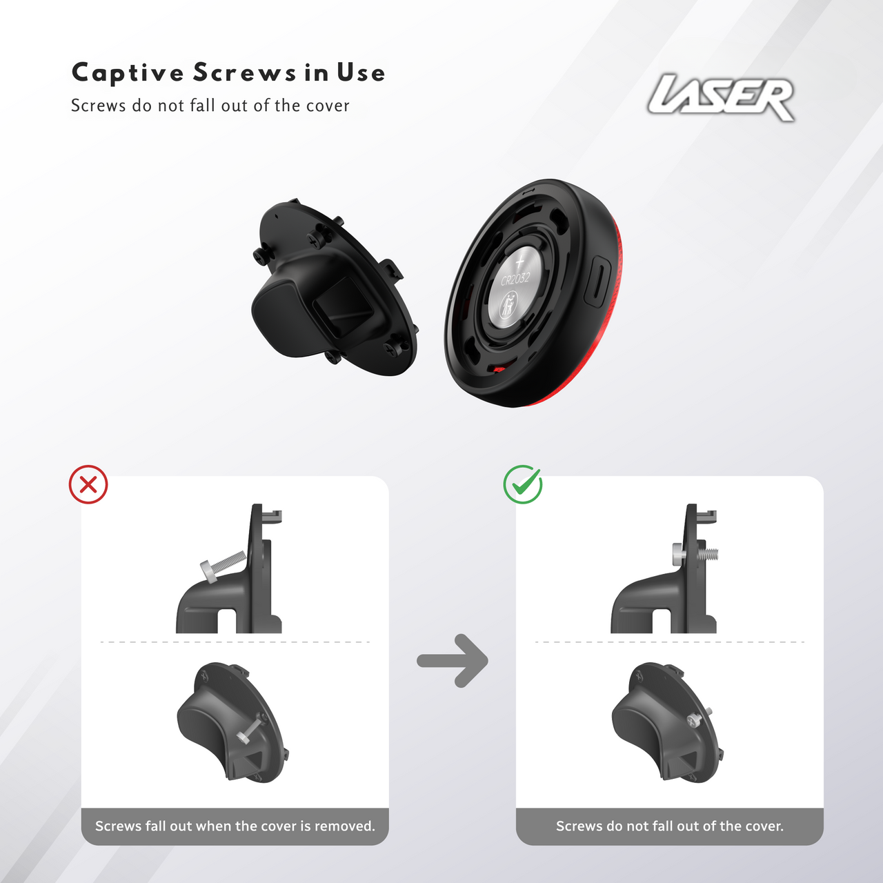 Electric Scooters: Laser Round Red Reflector Smart Tag