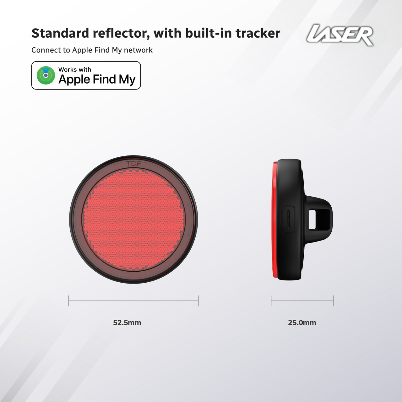 Electric Scooters: Laser Round Red Reflector Smart Tag
