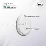Powerboards & Adapters: Laser Mini Smart Tag with Apple Find My Tracking White