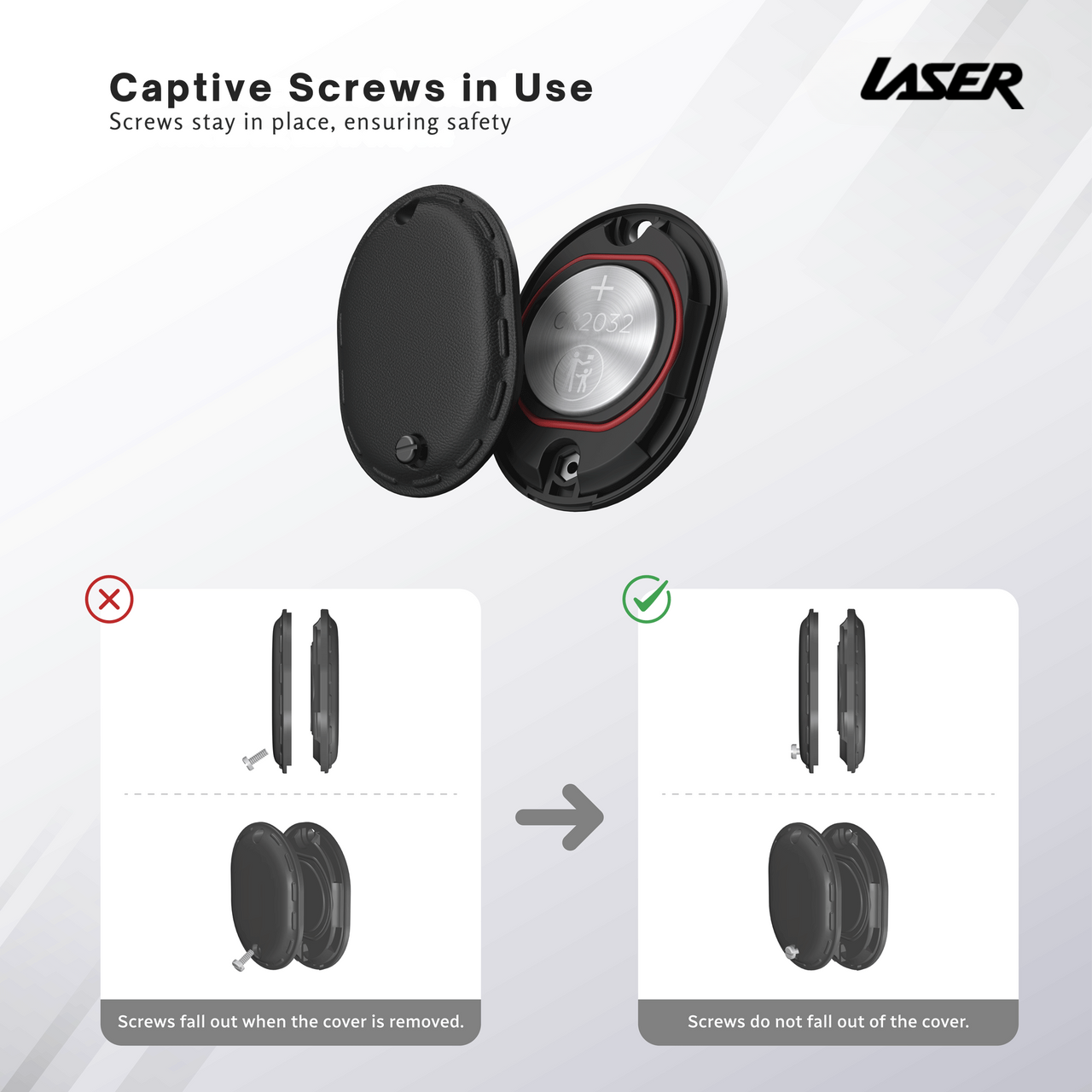 Powerboards & Adapters: Laser Mini Smart Tag with Apple Find My Tracking White