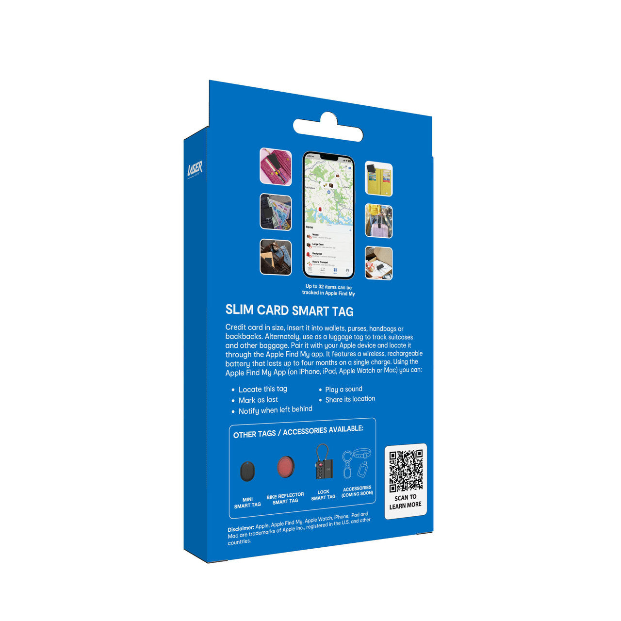Powerboards & Adapters: Laser Ultra Slim Smart Card with Wireless Charging