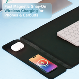 Desktops & Accessories: Laser Wireless Charging Desk Mat Black