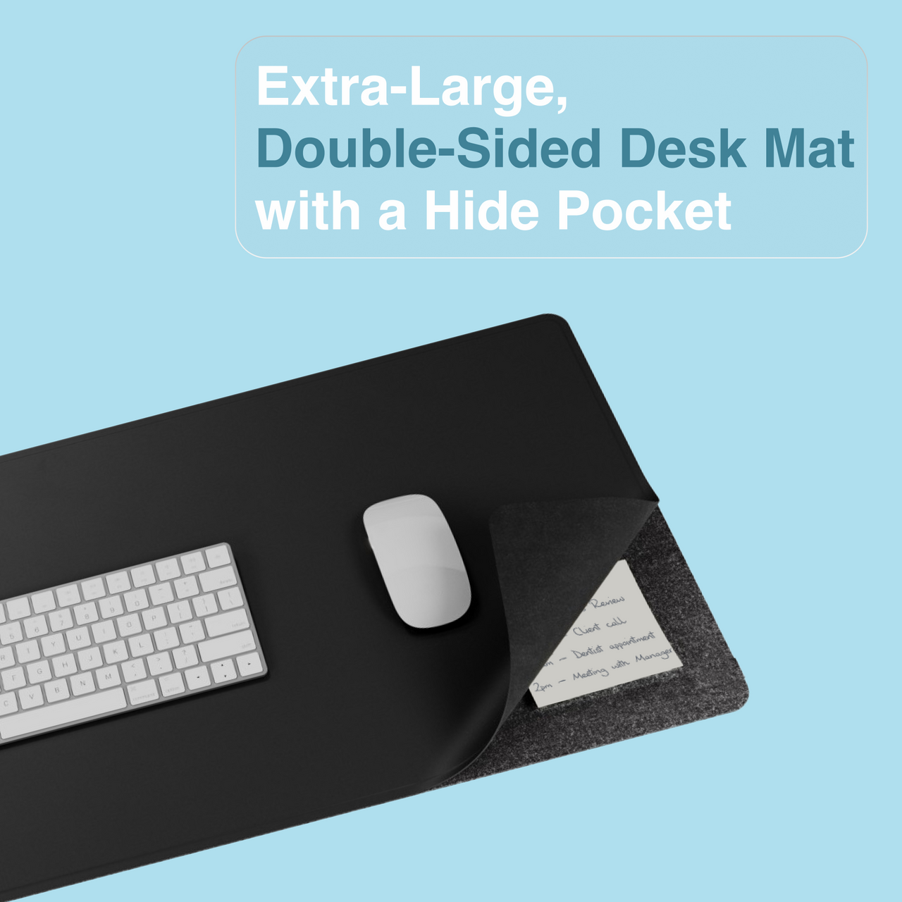 Desktops & Accessories: Laser Wireless Charging Desk Mat Black