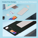 Desktops & Accessories: Laser Wireless Charging Desk Mat Black