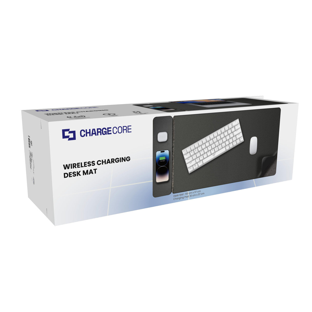 Desktops & Accessories: Laser Wireless Charging Desk Mat Black