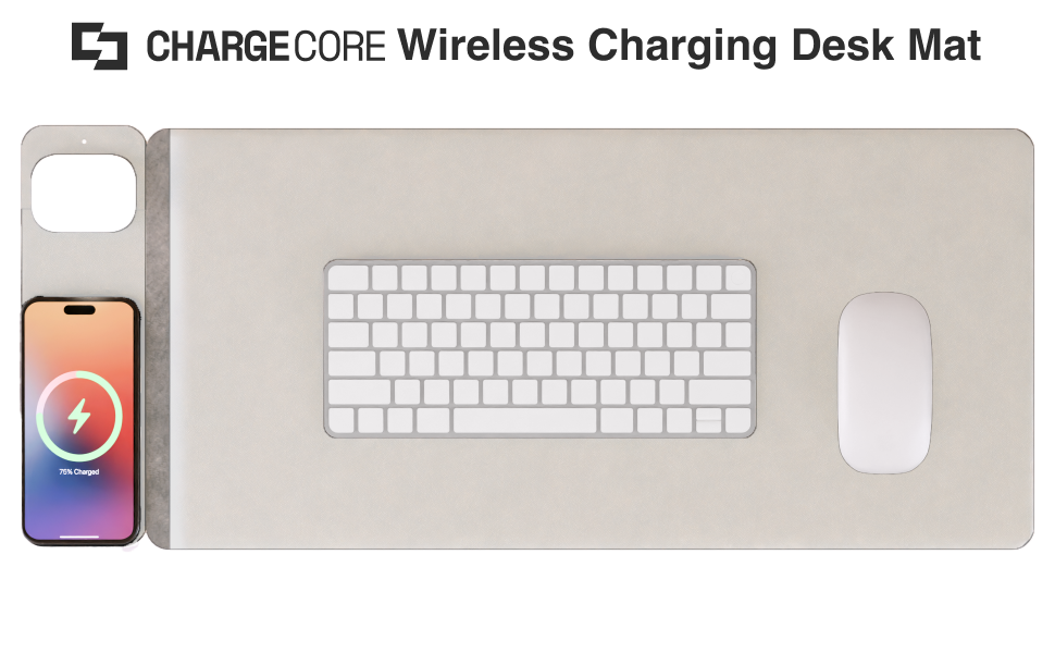 Desktops & Accessories: Laser Wireless Charging Desk Mat Grey