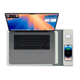 Desktops & Accessories: Laser Wireless Charging Laptop Sleeve Up to 16 Inch Grey