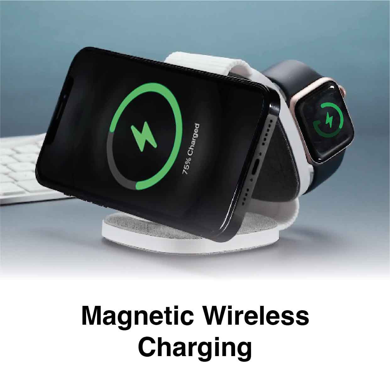 Powerboards & Adapters: Laser 3-in-1 Travel Wireless Charging Pad for Apple