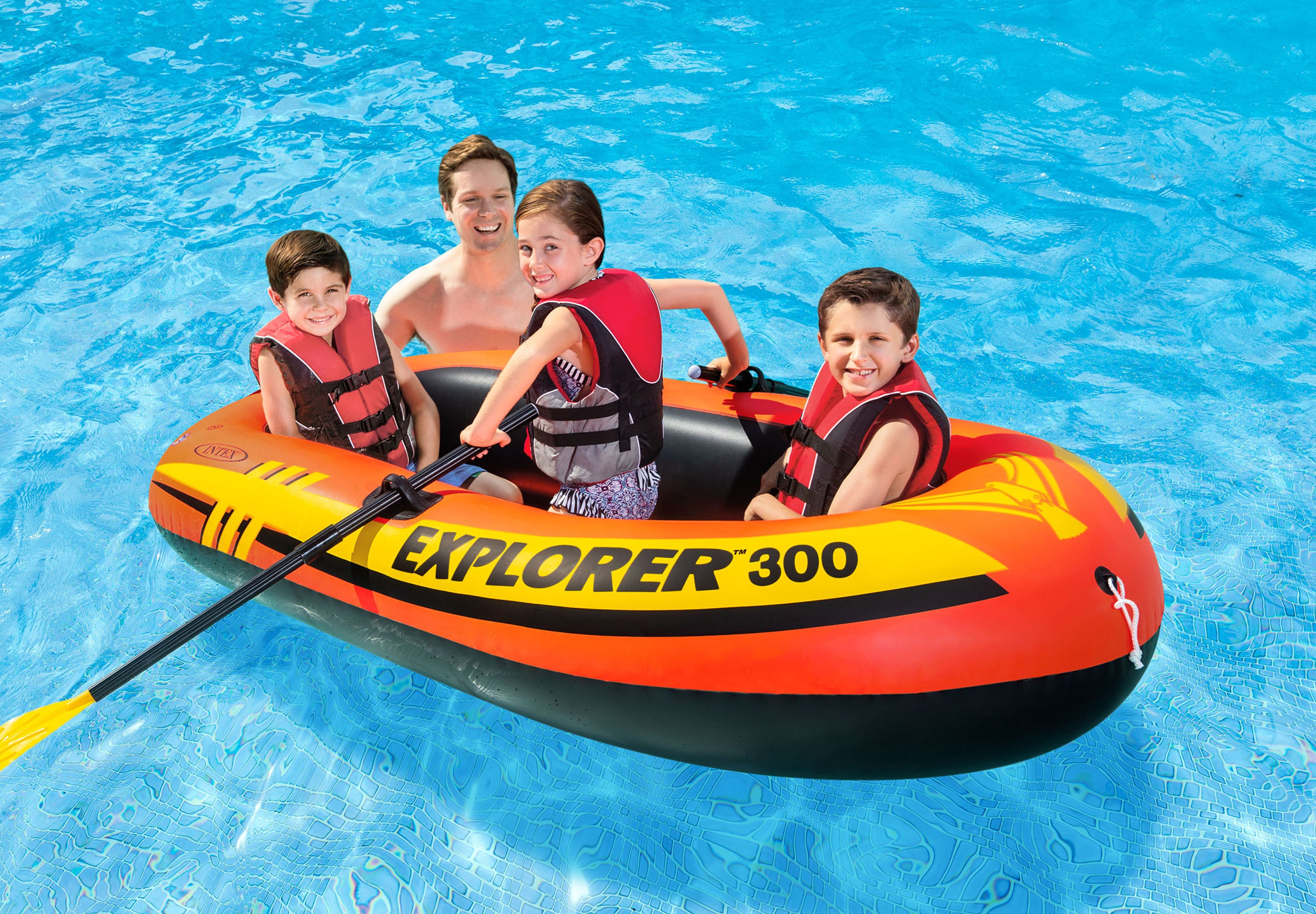 Canoes & Kayaks: Intex Explorer 300 - Inflatable Boat 58332