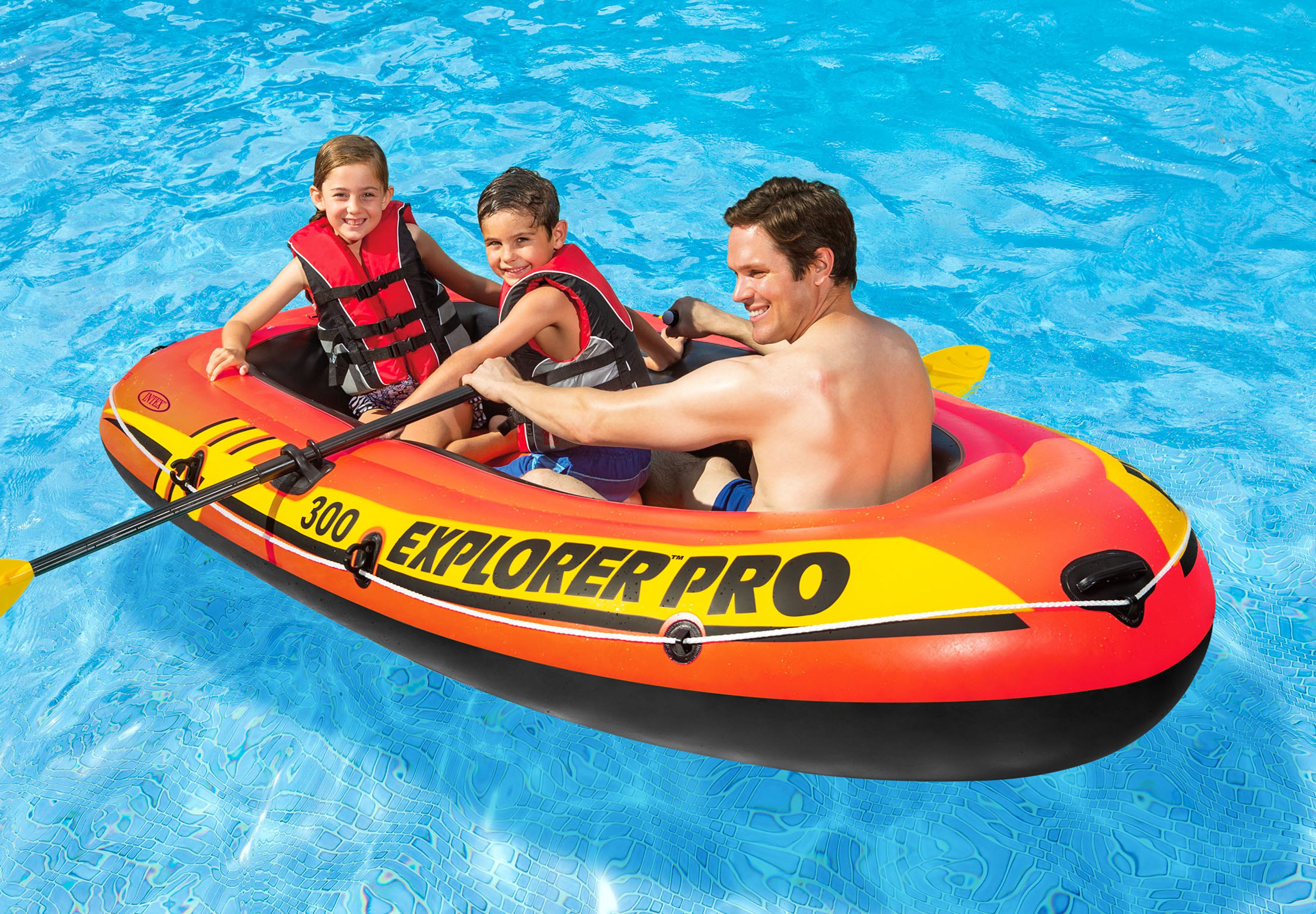 Canoes & Kayaks: Intex Explorer Pro 300 - Inflatable Boat Sest 58358