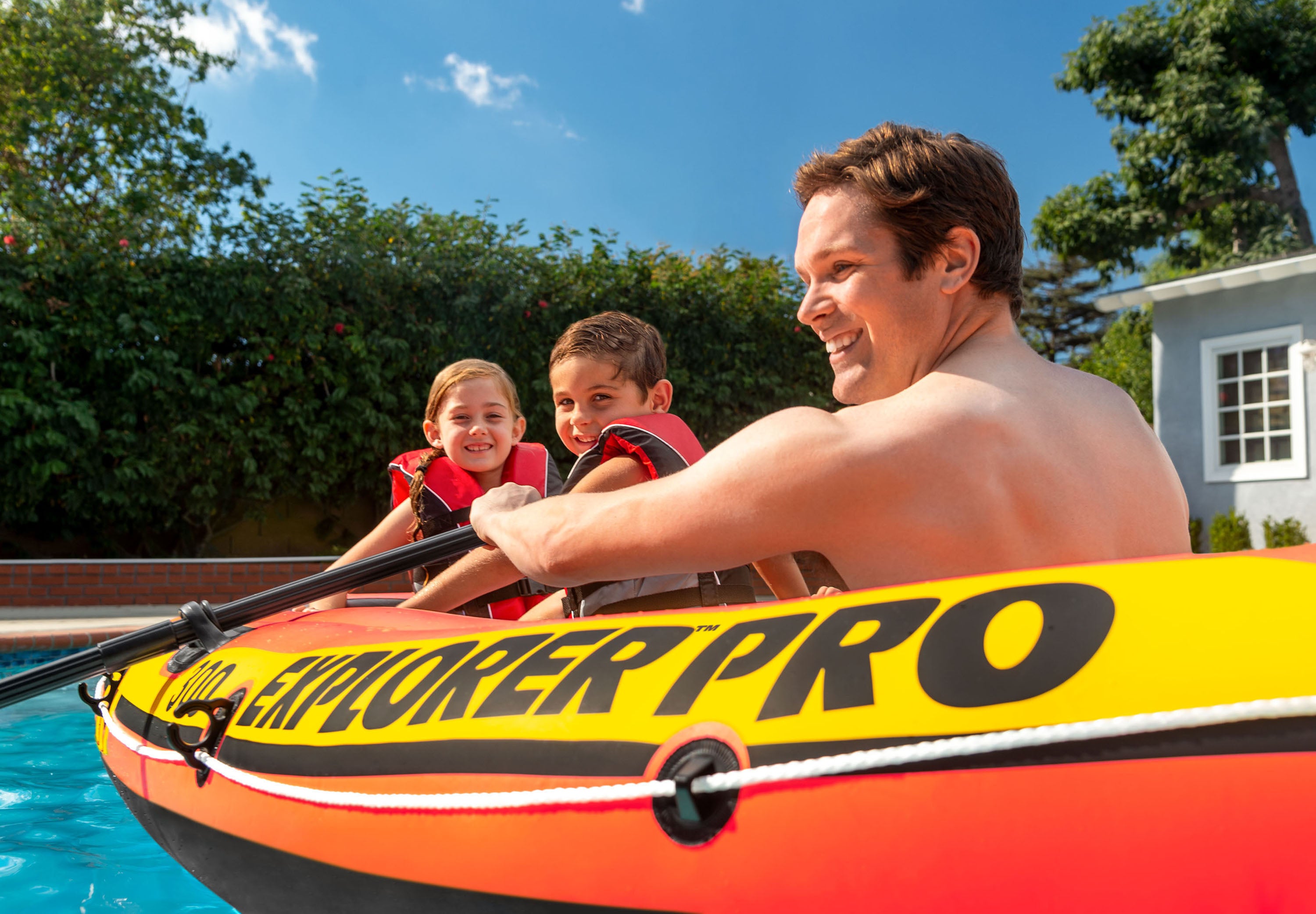 Canoes & Kayaks: Intex Explorer Pro 300 - Inflatable Boat Sest 58358