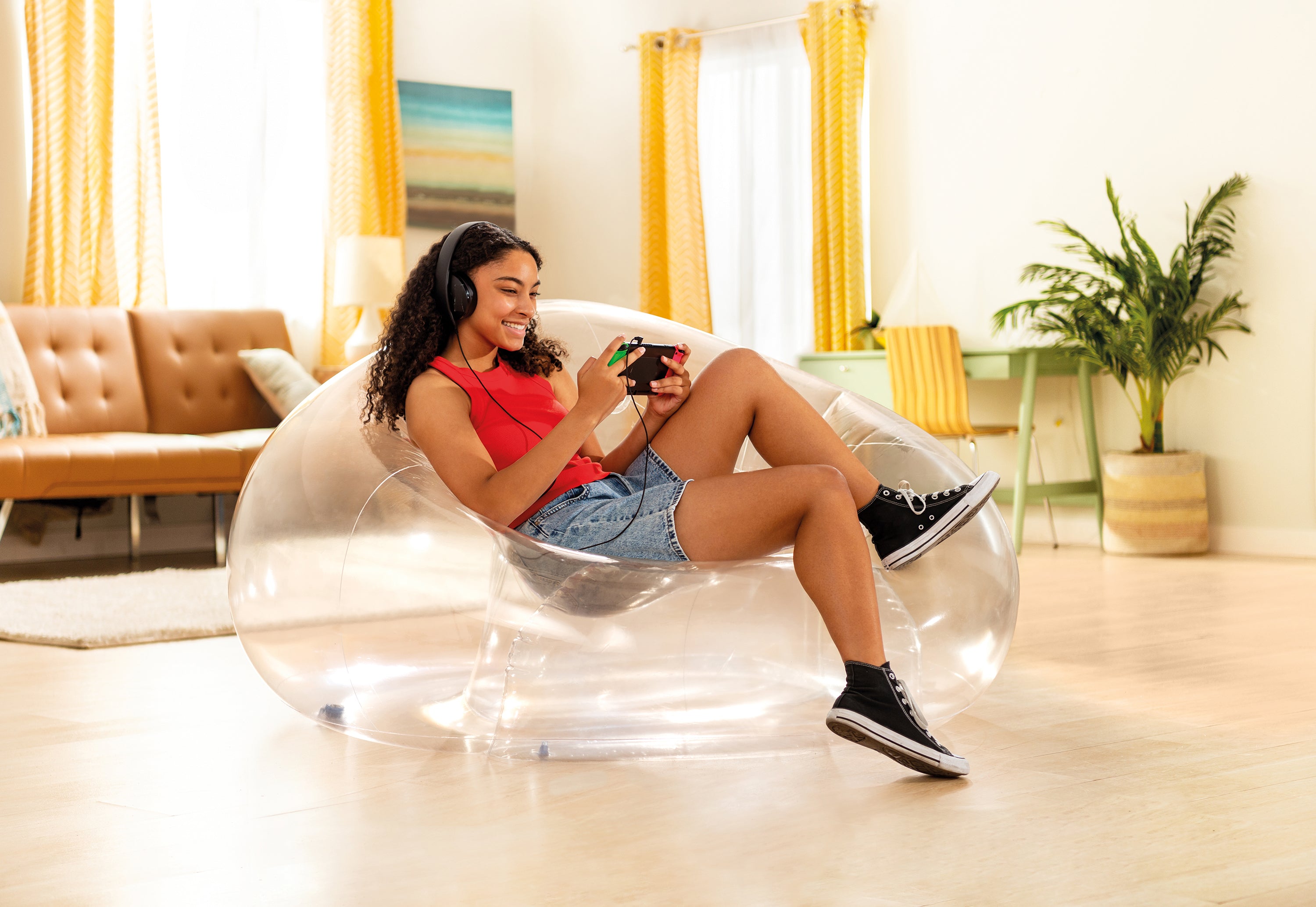 Arm Chairs & Recliners: Intex Transparent Beanless Bag 66500