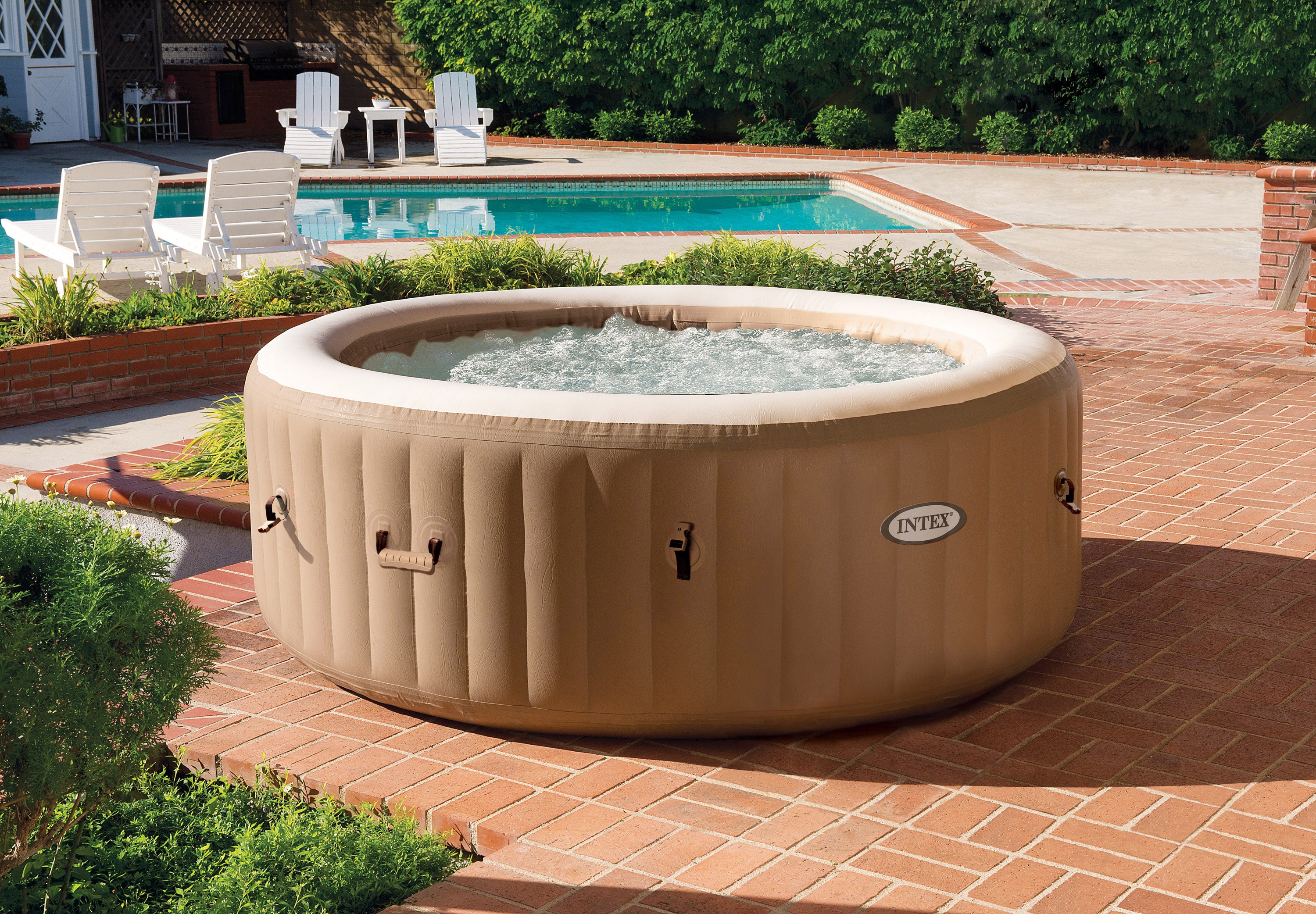 Spas & Accessories: Intex PureSpa Bubble Massage 4 Person Spa 28426