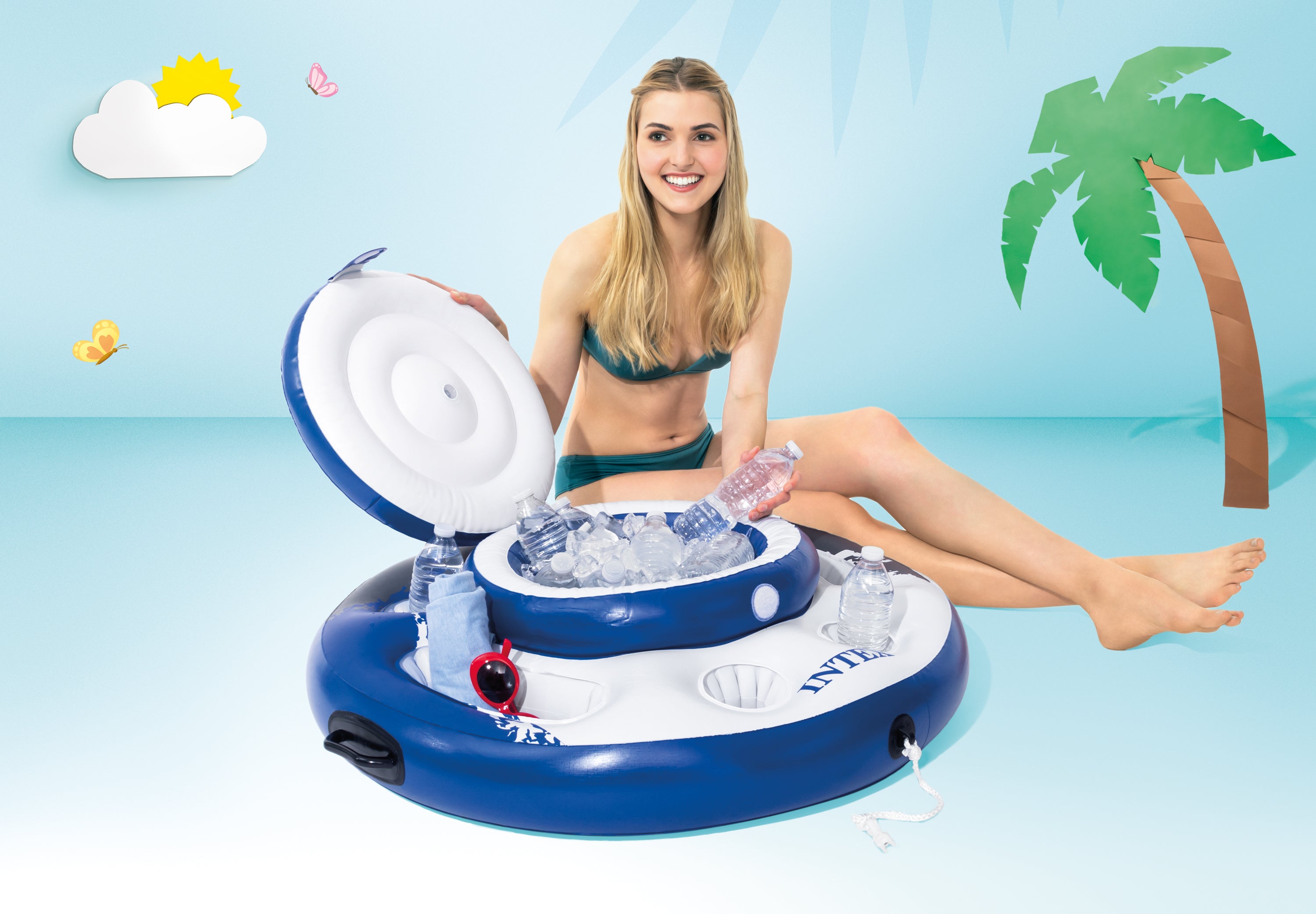 Pool Toys & Inflatables: Intex Mega Chill Inflatable Cooler 56822