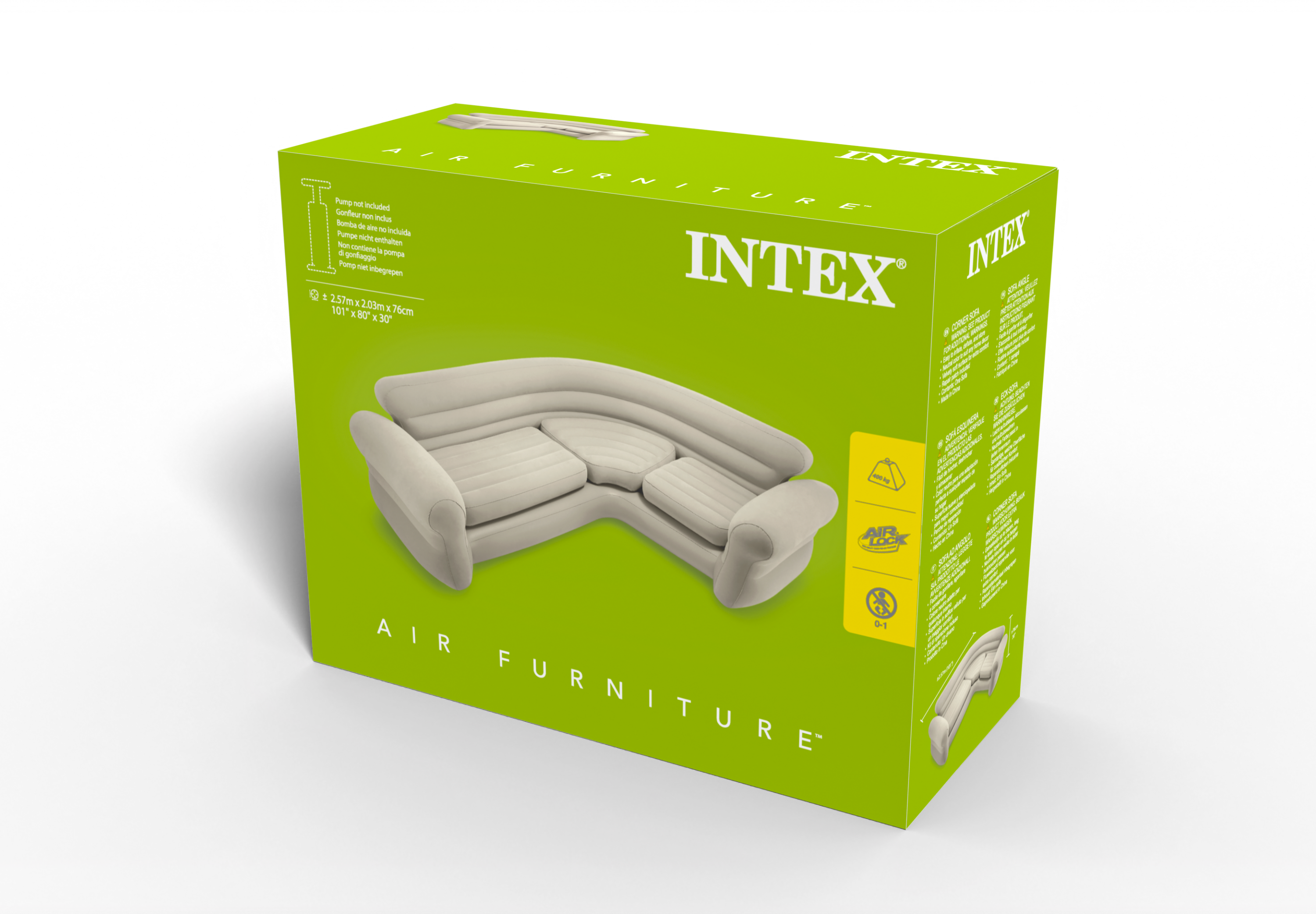 Sofas & Sofa Beds: Intex Corner Sofa L-Shaped Inflatable Couch 68575