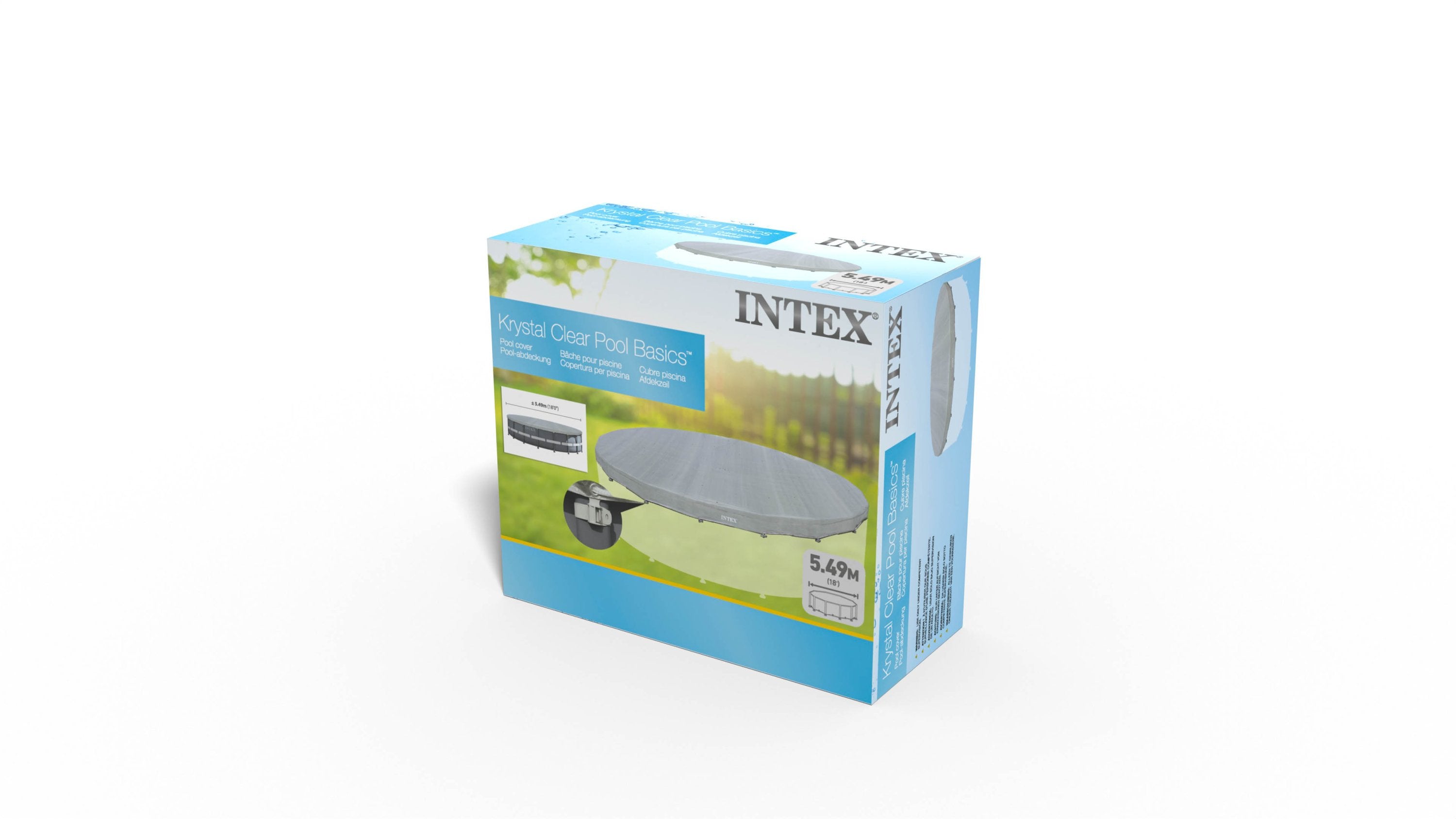 Pool Covers & Accessories: Intex Deluxe Pool Cover for 18' Round Swimming Pools 28041