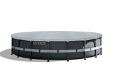 Pool Covers & Accessories: Intex Deluxe Pool Cover for 18' Round Swimming Pools 28041