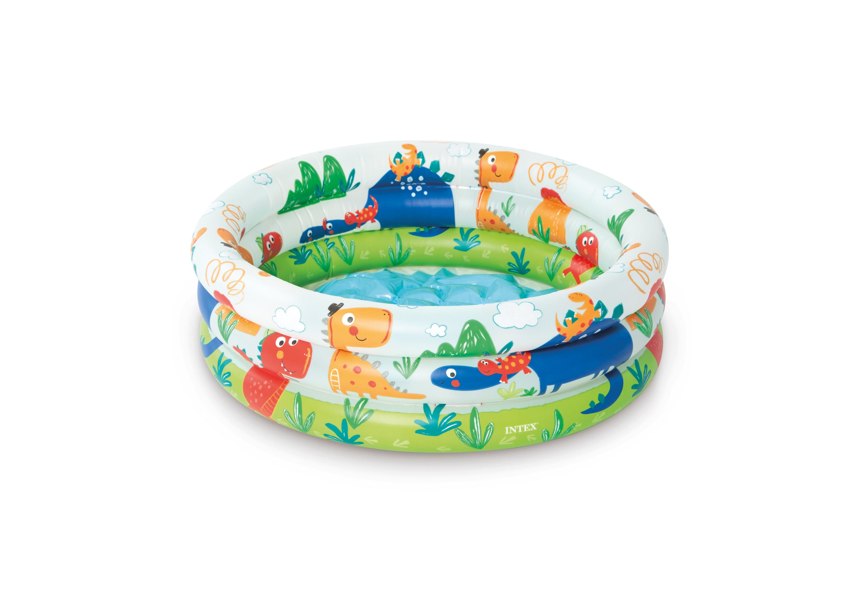 Swimming Pools: Intex Dino Buddies 3-Ring Inflatable Kiddie Pool 57106