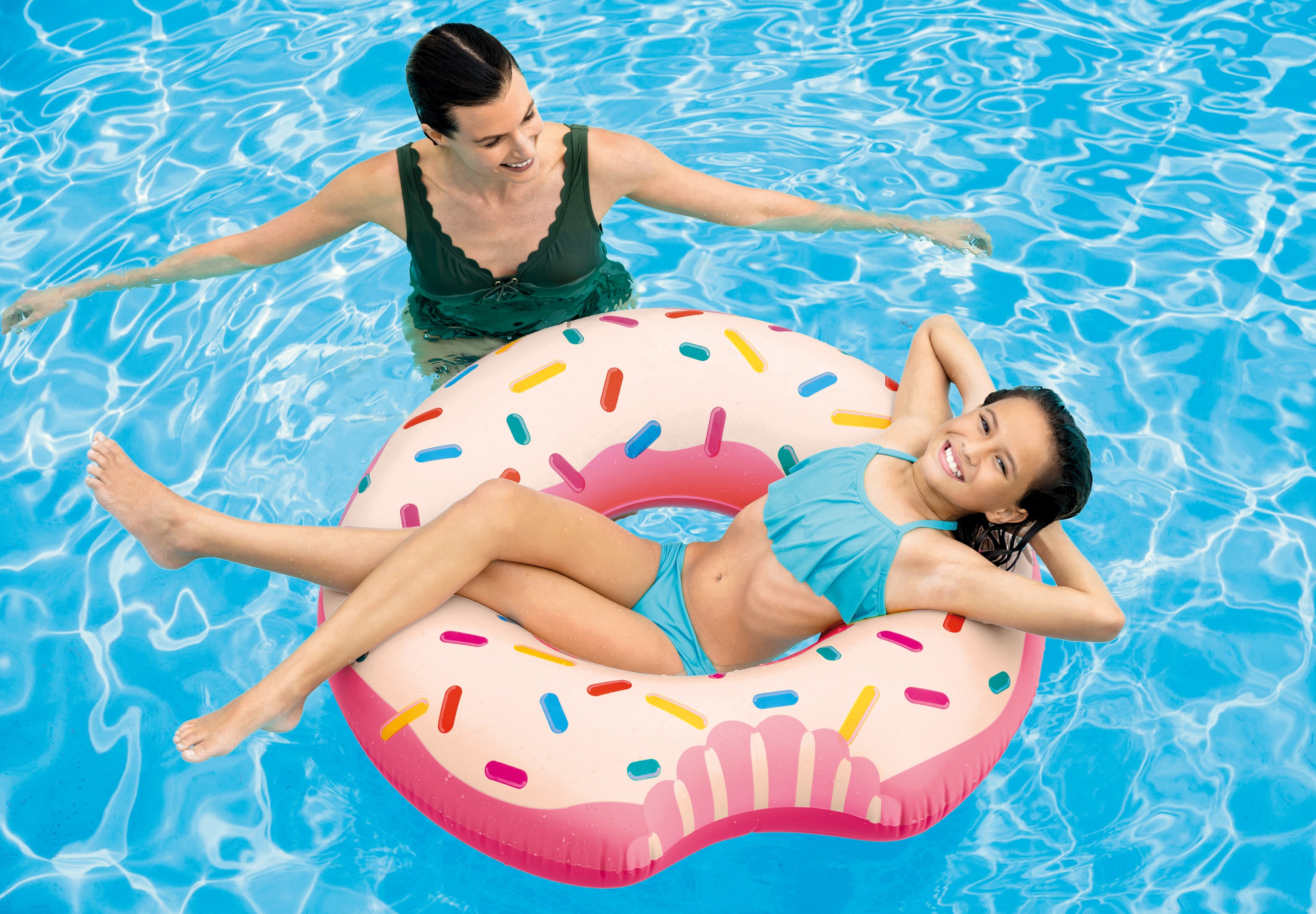Pool Toys & Inflatables: Intex RAINBOW DONUT TUBE 56265