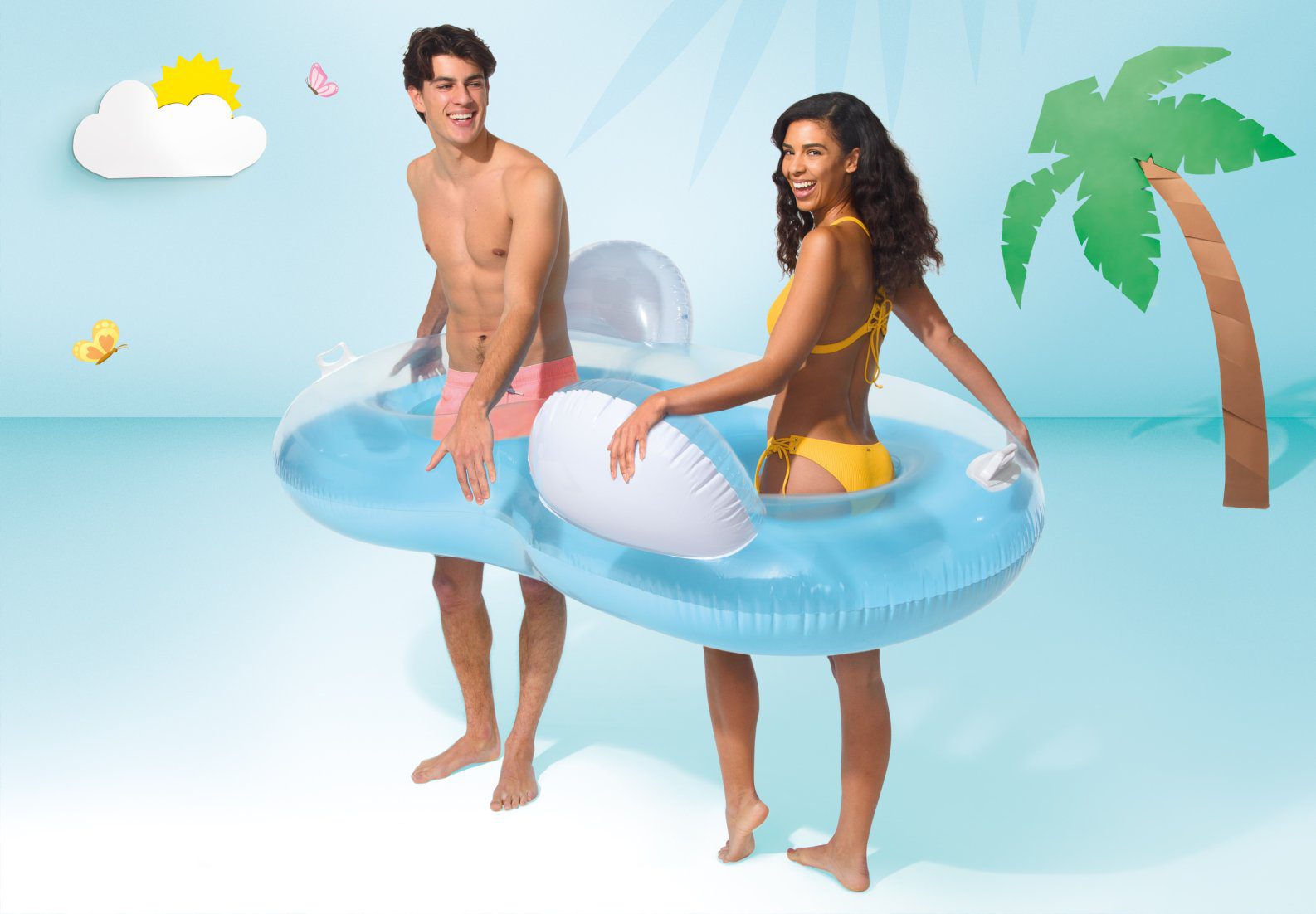 Pool Toys & Inflatables: Intex Double Pillow Back Lounge 56800