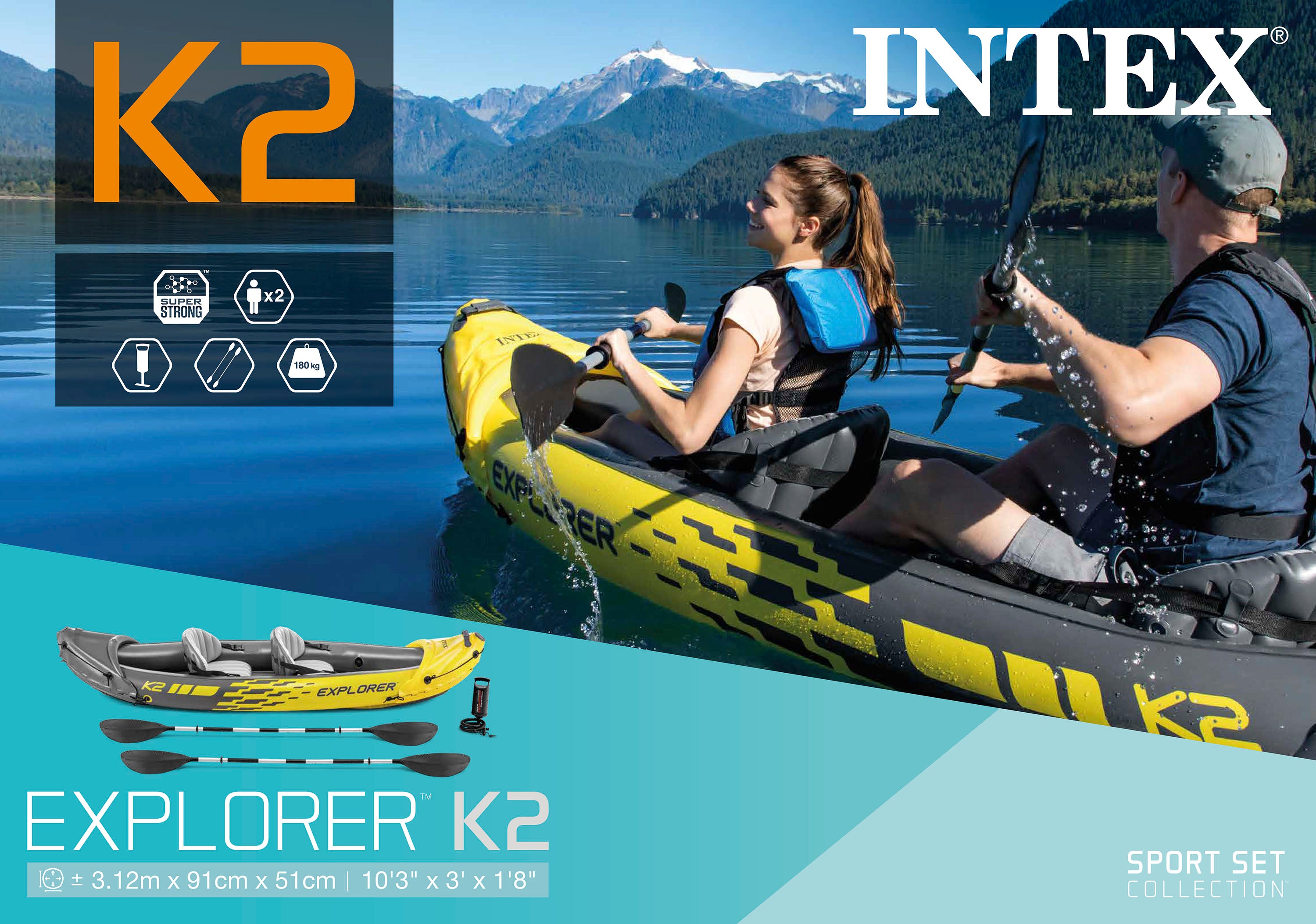 Canoes & Kayaks: Intex Explorer Inflatable K2 Kayak 68307