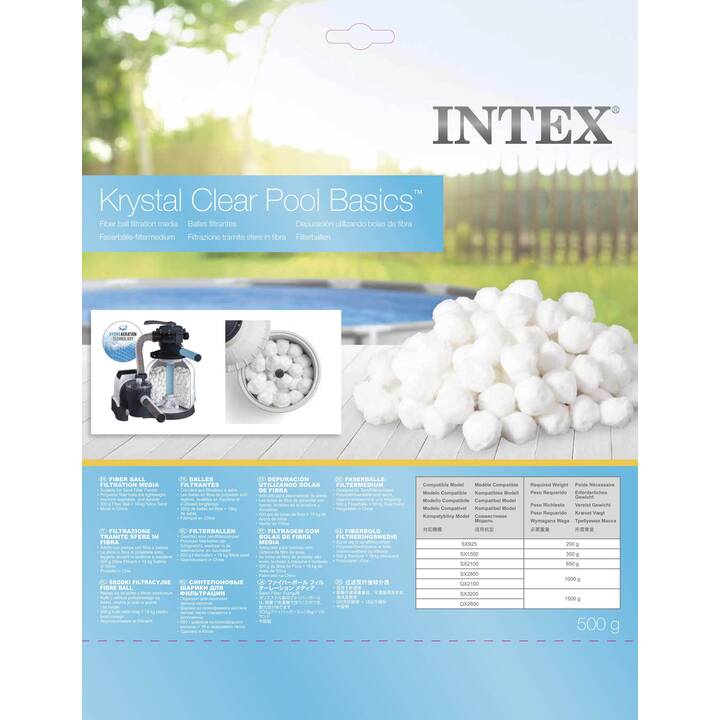 Pool Pumps: Intex Fiber Ball Filtration Replacement Ball 500g 29045