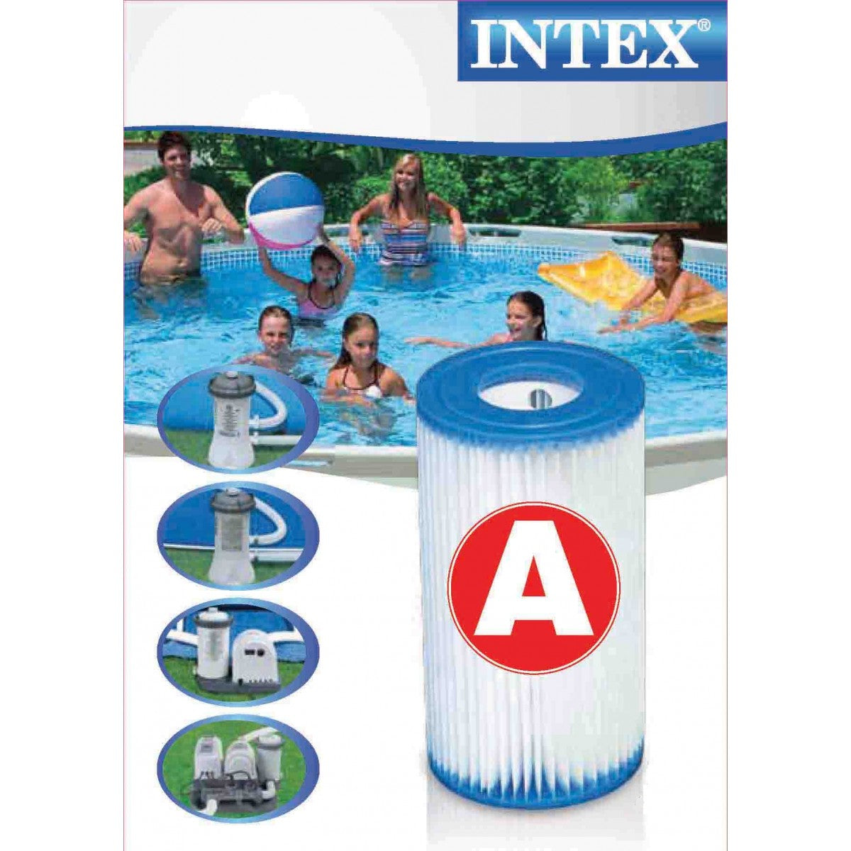 Pool Pumps: Intex 3 x Filter Cartridge replacement Size A FILTER PUMP 29003