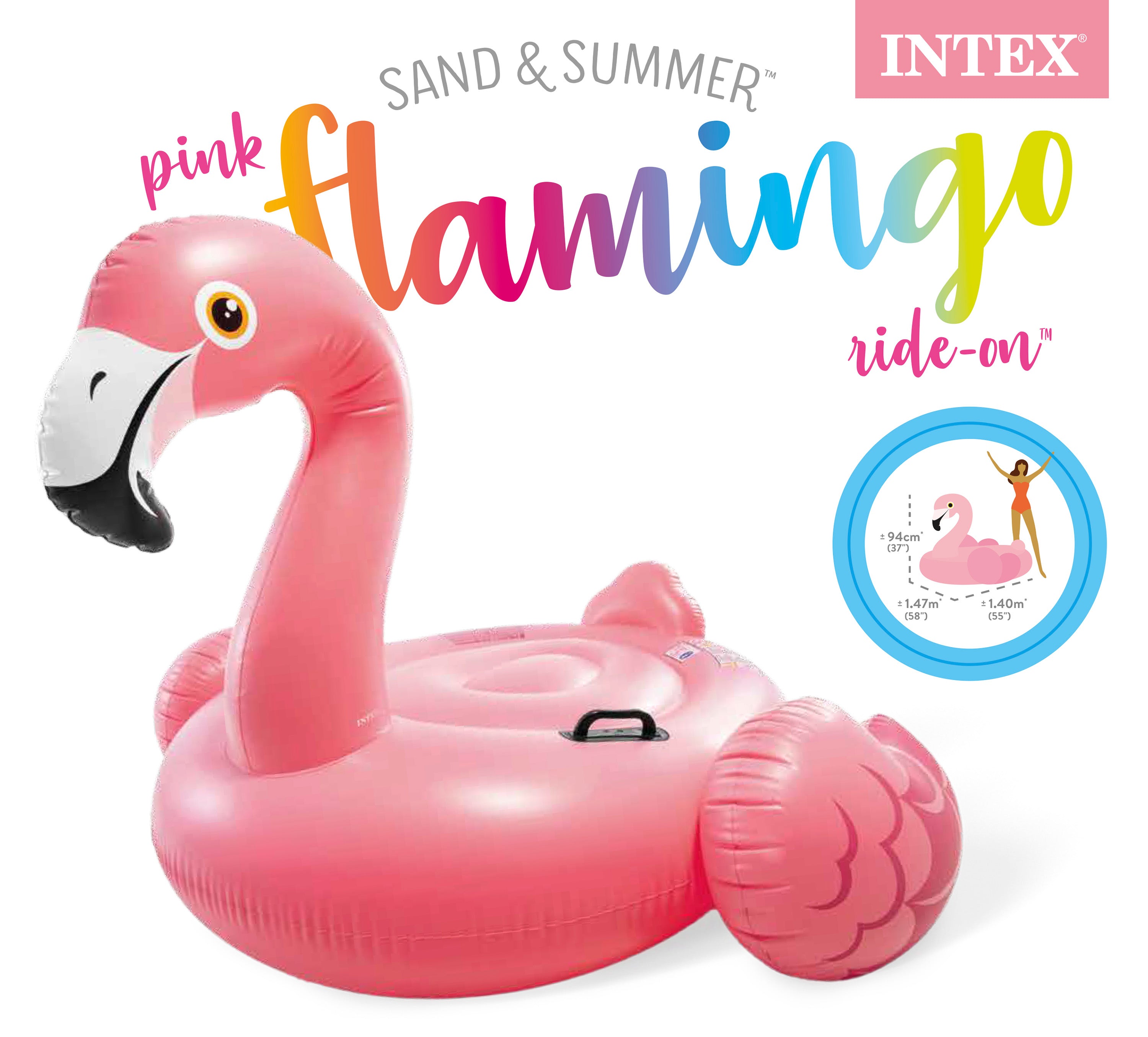 Pool Toys & Inflatables: Intex Pink Flamingo Ride-On Pool Float 57558