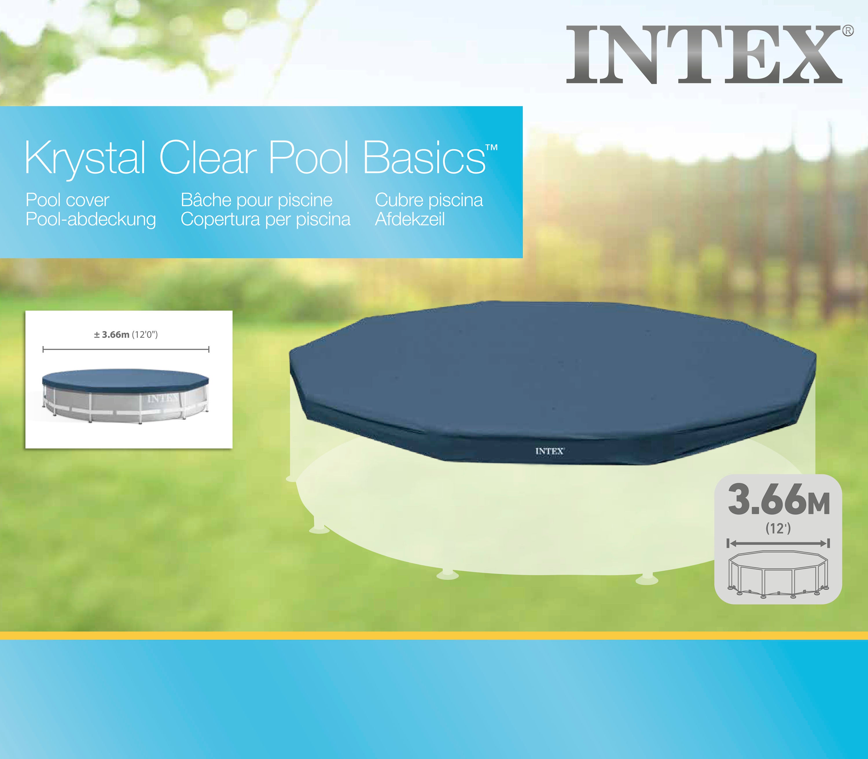 Pool Covers & Accessories: Intex Frame Pool Cover 366cm 28031
