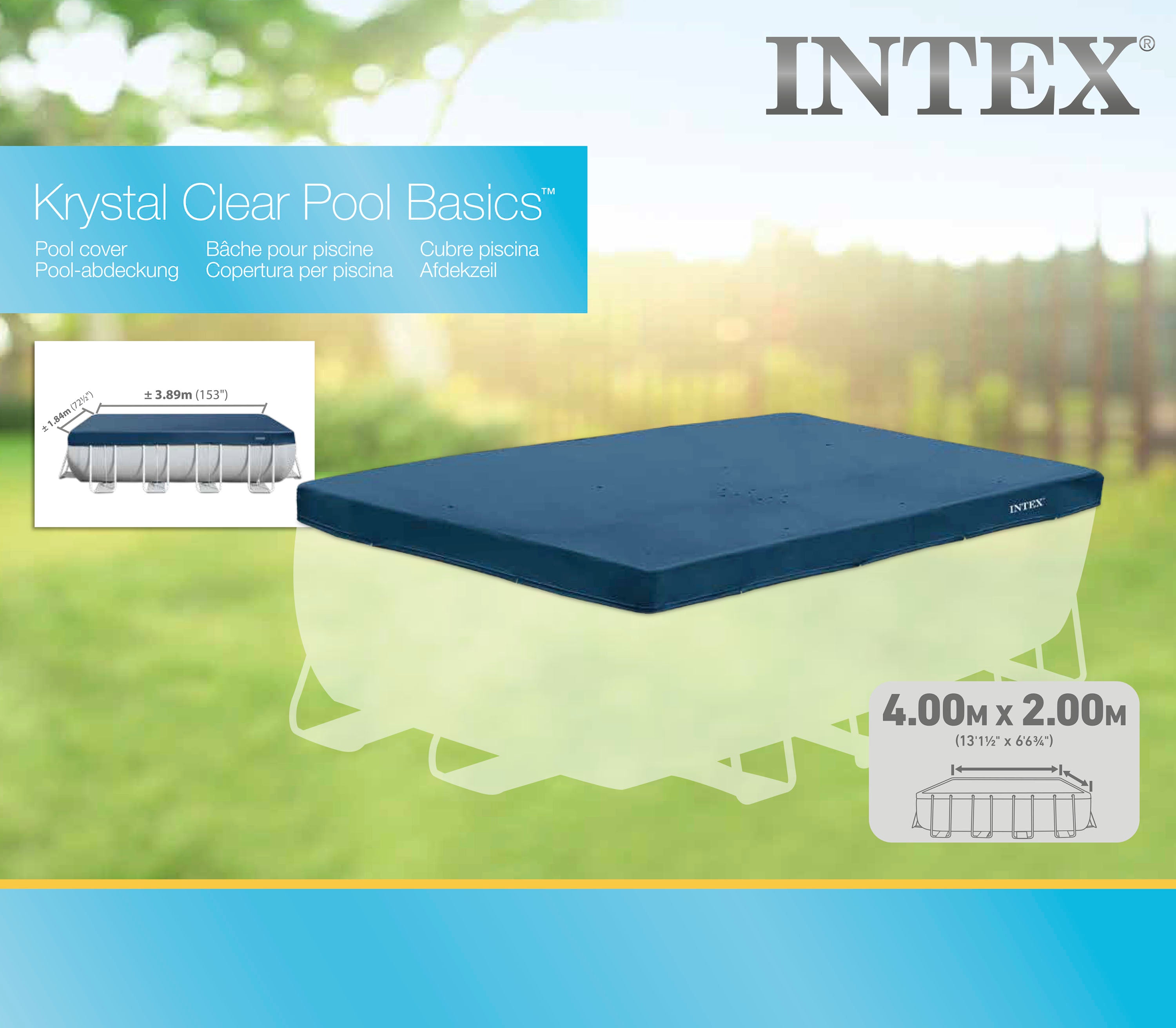 Pool Covers & Accessories: Intex Frame Pool Cover 457cm 28037