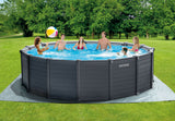 Swimming Pools: Intex Intex Graphite Grey Panel Pool 4.78 x 1.24M 26384