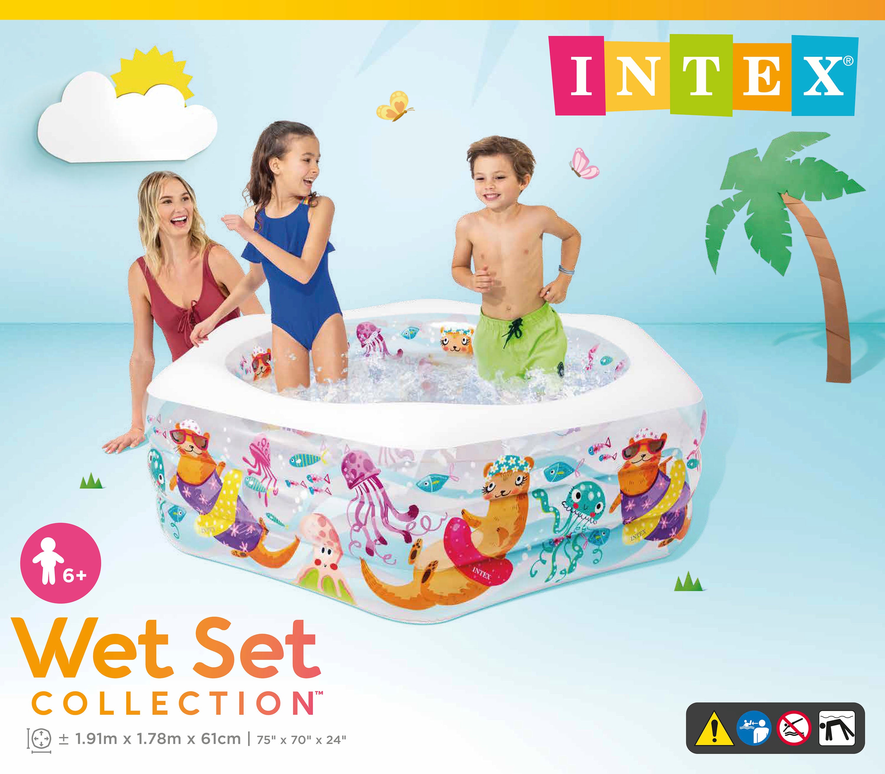 Swimming Pools: INTEX Deluxe Happy Otter Pool 1191cm x 178cm x x61cm 56493