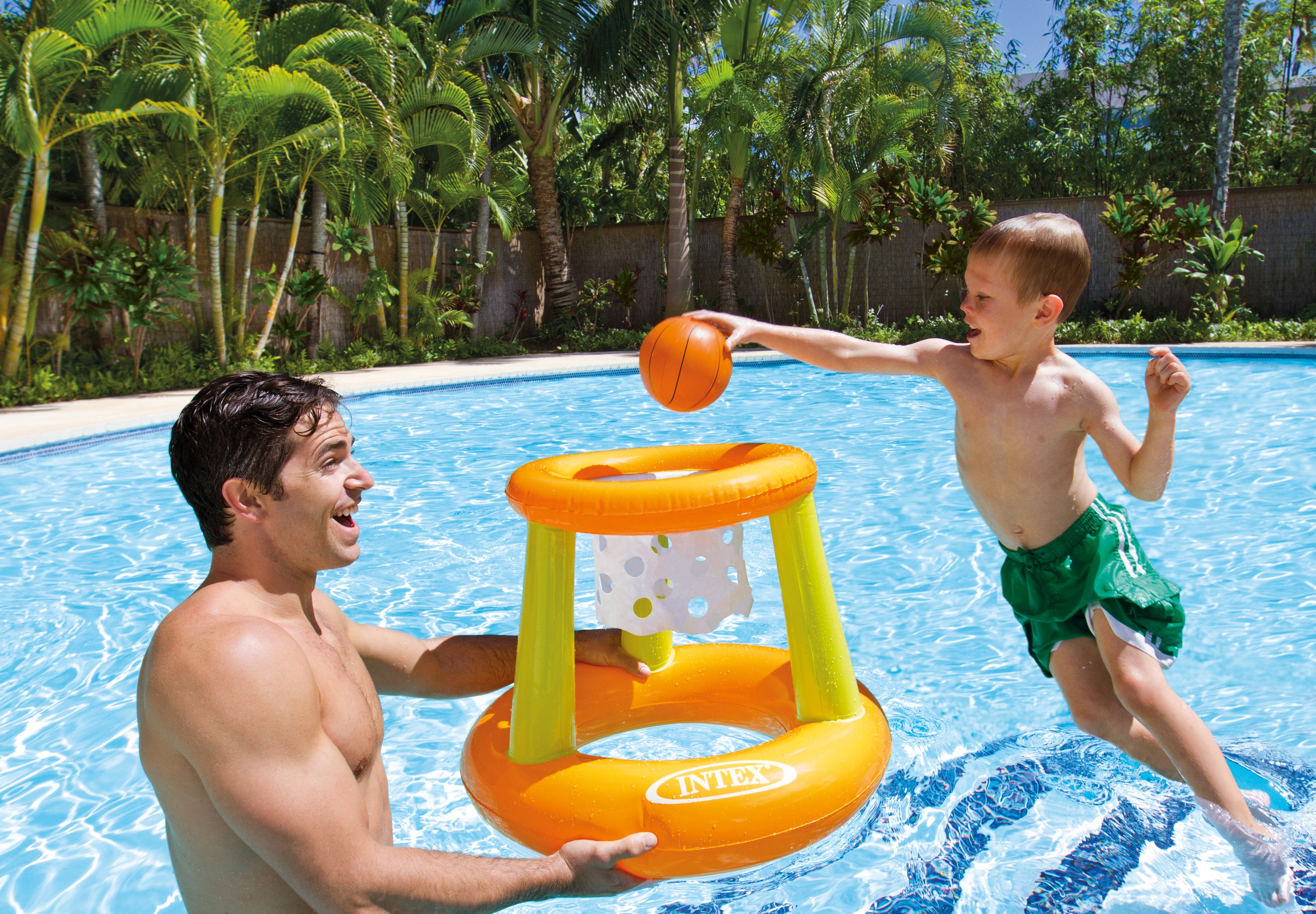 Pool Toys & Inflatables: Intex Floating Hoops Basketball Game 58504