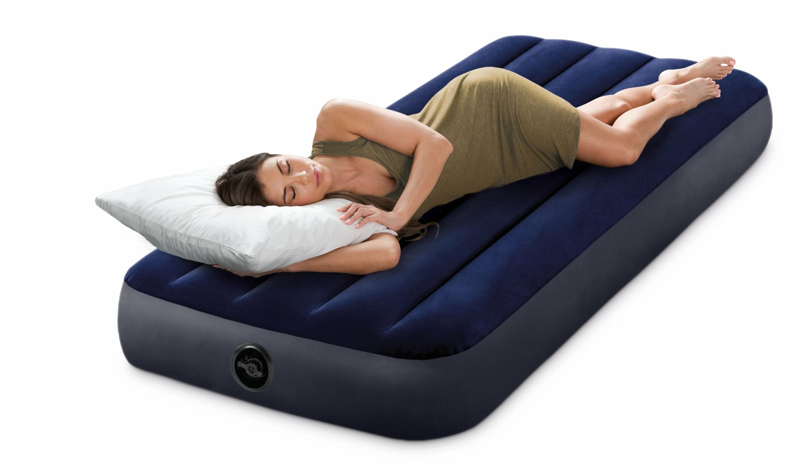 Inflatable Mattresses: Intex JR. Twin Classic Downy Airbed 64756